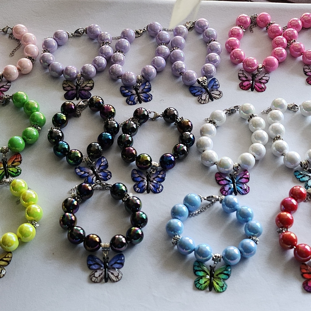 Colorful Butterfly Charm Bracelets ($10) For Each Bracelet . - Picture 1 of 10